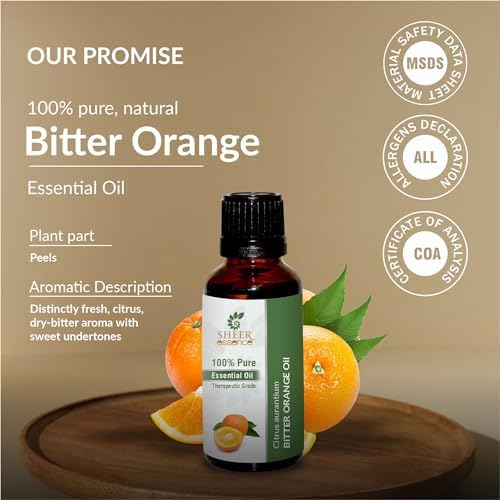 Bitter Orange Oil (Citrus Aurantium) Essential Oil 100% Pure Natural Undiluted Uncut Therapeutic Grade Oil 3.38 FL.OZ