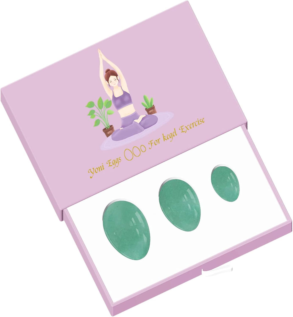 Yoni Egg Kege Ball 100% Natural Jade Women Kegel Exerciser Drilled and Undrilled Feminine Balls,Undrilled with Box