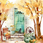 20 Napkins Autumn House Table Decoration Paper Napkins with Motif Also for Decoupage and Decoupage 33 x 33 cm
