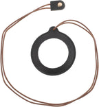 1 Pc 5X Magnifying Pendant Necklace - Lightweight Neck Hanging Reading Magnifier for Seniors Portable Visual Aid for Books Crafts Maps with PU Protective Sleeve Black 23.19 in