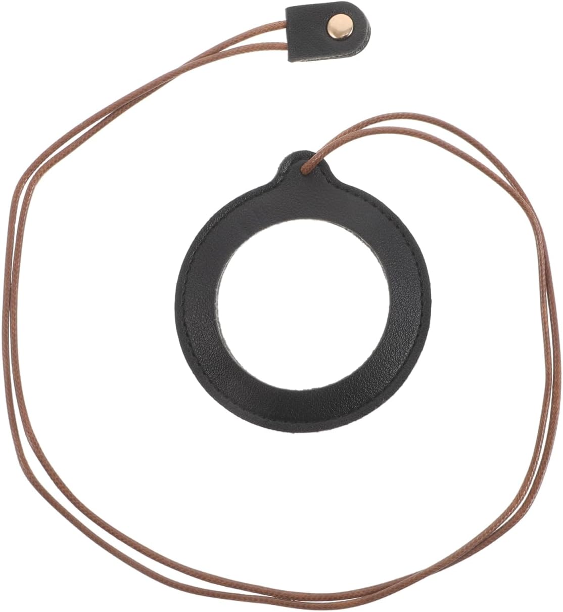 1 Pc 5X Magnifying Pendant Necklace - Lightweight Neck Hanging Reading Magnifier for Seniors Portable Visual Aid for Books Crafts Maps with PU Protective Sleeve Black 23.19 in