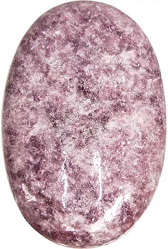 Pachamama Essentials Lepidolite Palm Stone Polished - Pocket Stone for Anxiety Healing - Meditation (Lepidolite)