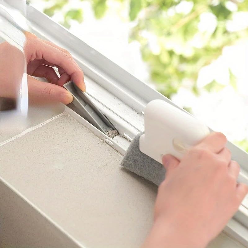 2-in-1 Detachable Window Slot Cleaning Brush Door and Window Groove Glass Window Slot Dead Angle Brush Window sill Seam