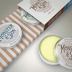 Monster&Son Organic Beard Balm Variety Pack x3 - Helps to Hydrate, Style and Promote New Hair Growth - Rich in Vitamins & Minerals - Jojoba Oil, Shea Butter, Coconut Oil - Ideal Gift for Bearded Men