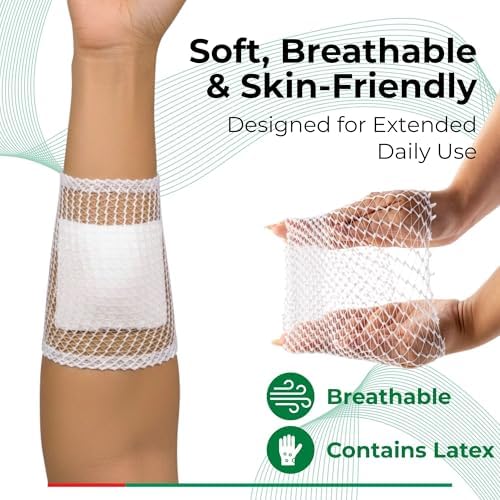 Lohmann & Rauscher tg Fix Net Tubular Bandage, Elastic Net Wound Dressing, Bandage Retainer for Large Extremities, Size C (65.0cm Wide x 25m Long When Stretched)