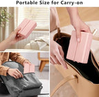 FYY 2 Pcs Daily Pill Organizer, 7 Compartments Portable Pill Case Travel Pill Organizer,[Folding Design] Pill Box for Purse Pocket to Hold Vitamins,Cod Liver Oil,Supplements and Medication-Pink