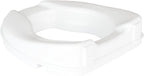 Homecraft Savanah Raised Toilet Seat 2" Without Lid, Elongated & Elevated Lock Seat Support for Elderly, Handicapped and Disabled Users, White Colour