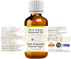 Greenwood Essential Thyme Essential Oil (Thymus vulgaris) Pure | Non-Sticky | Non-Greasy | Lightweight | Men & Women | All Skin Types | Steam Distilled 15ml (0.50 oz)