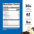 Nutricost Isolate Whey Protein Powder, Vanilla, 5 pounds