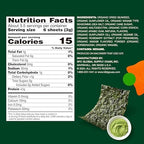 Bibigo Wasabi Flavor Seaweed Snack, Non GMO, Gluten Free, 0.35 Ounces (Pack Of 12)
