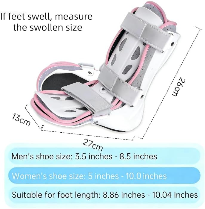 Walking Boot for Women & Men, Medical Boot for Broken Foot, Ankle, Toe - Fits Shoe Size 5-11, Adjustable Air Cam Walker with Removable Liner & Splint, Non-Slip Orthopedic Boot for Fracture, Sprain, Post-Surgery Recovery (Right)