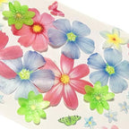 54x Wafer Edible Flowers Butterflies Cake Toppers Edible Decoration, Edible Flower Cupcake Toppers for Birthday, Wedding, Baby Shower, Spring Themed Party Baking Decorations