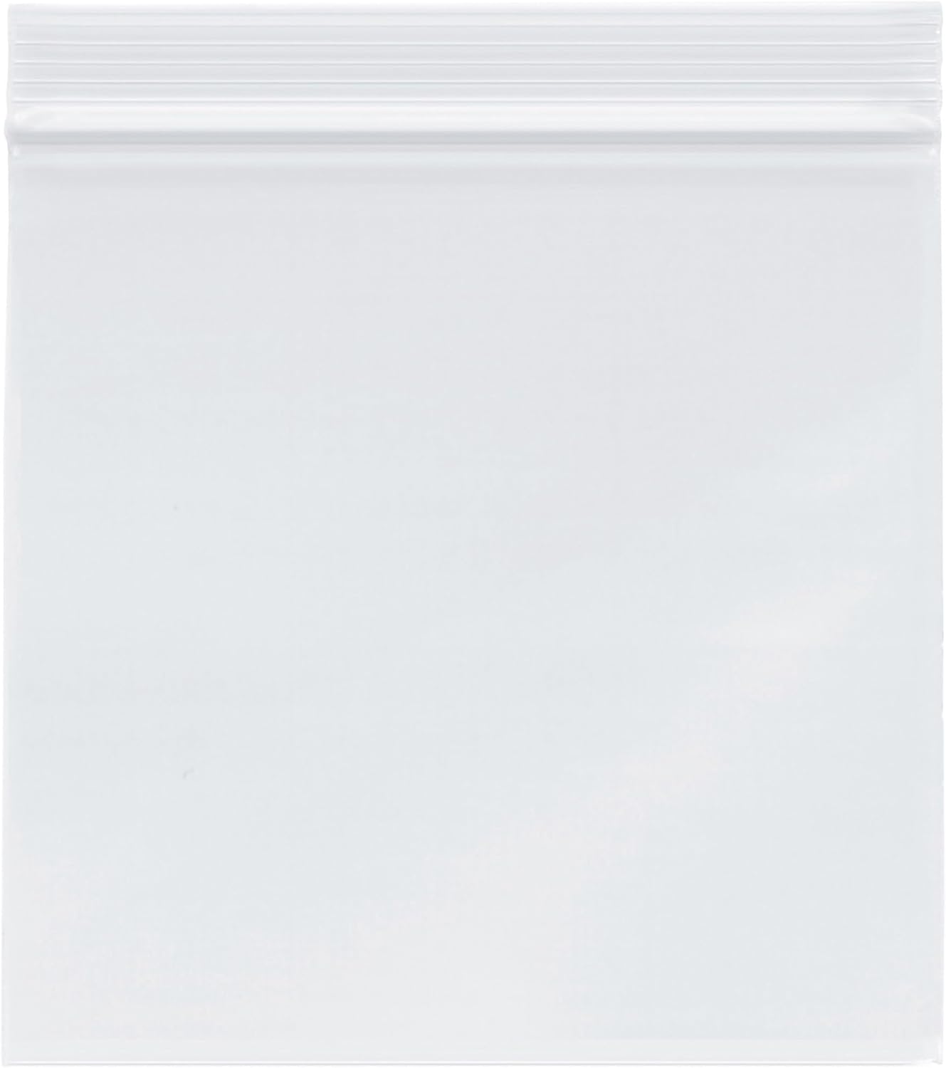 Plymor 6" x 6" (Pack of 200), 4 Mil Heavy Duty Zipper Reclosable Plastic Bags