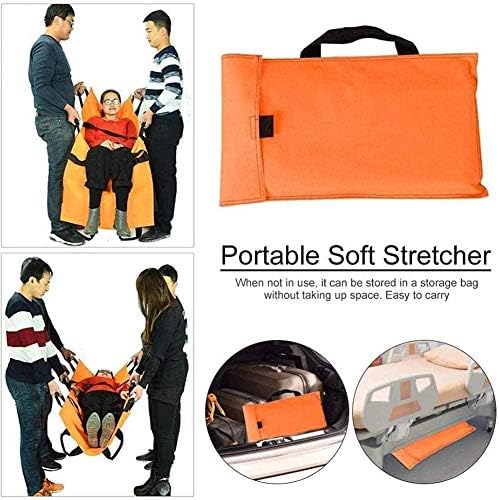 Transfer Blanket with Handles,Soft Folding First Aid Stretcher with 8 Handles, Portable Thickened Canvas Emergency Stretcher Patient Lifter Home Stretch