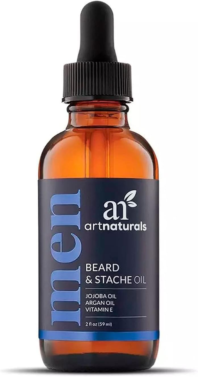 Artnaturals Beard Oil - Unscented Conditioner and Growth Oil - Vegan and Paraben Free with Argan, Vitamins E and Jojoba Oil for Men