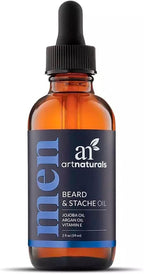 Artnaturals Beard Oil - Unscented Conditioner and Growth Oil - Vegan and Paraben Free with Argan, Vitamins E and Jojoba Oil for Men