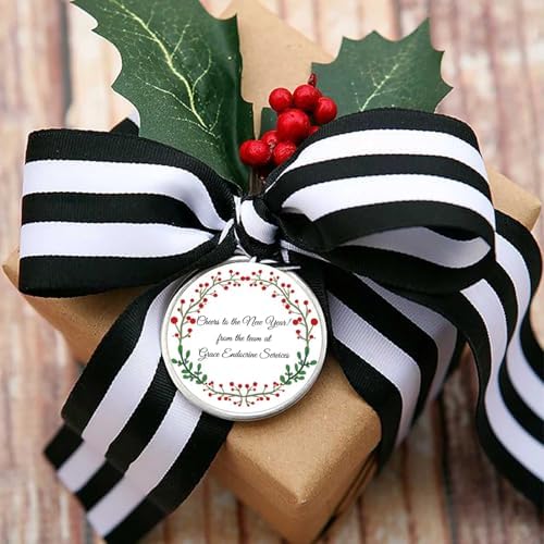 Custom Merry Christmas Stickers - Personalized Labels, Vinyl Transparent Clear Stickers for Food Jars - 100 or 200 pcs (Style 11)