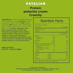 EATALIAN by AMZ BETTER Spreadable Crunchy Pistachio Protein Cream 17.63 oz/ 500 gr, Pistachio Cream with Grains, Protein Paste, Sweet Taste, Ideal on Bread Excellent for Dubai Chocolate, Made in Italy