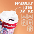 Edible Unicorns Sprinkles Pastel Unicorn Confetti Jimmies Sanding Sugar Sprinkles Mix for Cake Decorations Baking Ice Cream Cookies Cupcake Topper 6.5 ounces