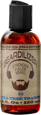 Beardilizer ® Beard Oil Collection - #4 Tea Tree Trance 4 Oz - Made with 100% Natural Ingredients