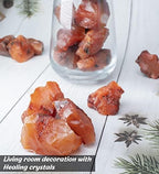 Crocon 1LB Carnelian Rough Bulk Natural Stone Raw Stone Tumbling Cabbing Polishing Mining Chakra Balancing Reiki and Crystal Healing Good Luck Home Office Decor
