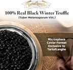TartufLanghe Black Truffle Caviar Pearls – Luxury Italian Truffle Pearls, Perfect for Enhancing Dishes, Gourmet Gift, Imported from Italy – 200g Jar, 7.05 oz