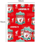 Liverpool FC Wrapping Paper 2 Sheets 2 Tags, Liverpool Football Gift Wrap