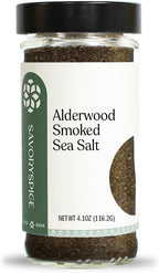 Savory Spice Alderwood Smoked Sea Salt (4.1 oz) - Coarse Natural Smoked Salt for Beef, Chicken, Fish & Vegetables