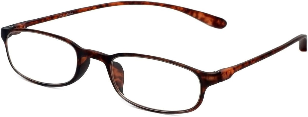 Calabria 718 Flexie Oval Reading Glasses Men/Women Bendable Single Power Readers Flexible Lightweight Durable TR-90 Frame