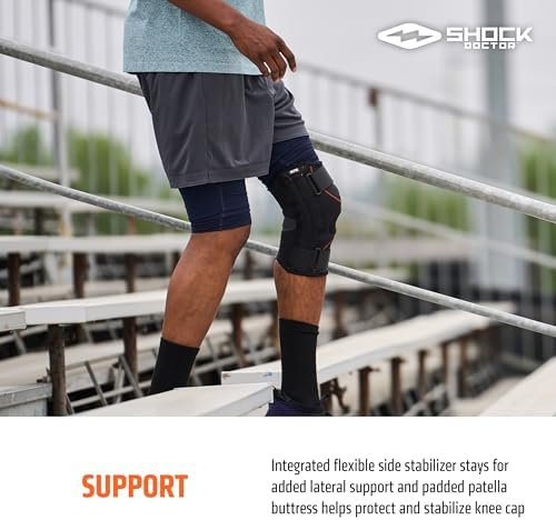 Shock Doctor Knee Brace , Compression Knee Brace for Men & Women, Stability, Patella Instability, Meniscus & Ligament Injuries