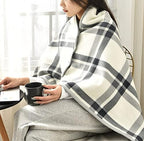 Fleece Wearable Blanket,Comfy Warm Wrap Shawl Poncho Throw with Buttons,Office Chair Lap Sofa Bed Travel Cape Cover