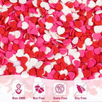Twisweet Heart Sprinkles for Cake Decorating, Edible Red Pink White Sugar Sprinkles, Mix Baking Candy, Cupcake Topper Cookie Ice Cream Cake Decorations, Valentine Mother's Day Birthday Wedding Party Supplies (100g/3.53oz)