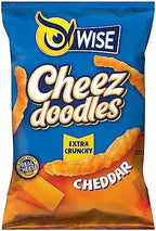 Wise Snacks Cheez Doodles Baked Puffs, Real Cheddar Cheese Extra Crunchy, Individual Snack Size Bags, School and Halloween Snacks for Kids, Gluten Free, 0g Trans Fat, No Preservatives, 0.875 Ounce (42 Count)