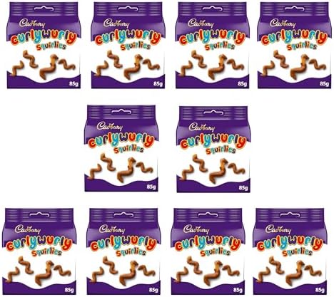 Cadbury Curly Wurly Squirlies Chocolate Bag 85 g - Pack of 10