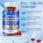 Lutein and Zeaxanthin Supplement - AREDS 2 Plus+ Eye Vitamins, 40 mg Lutein & 8 mg Zeaxanthin with Vitamins C, E, Zinc, Omega-3 & CoQ10 for Blue Light Protection, Eye Health Support - 150 Softgels