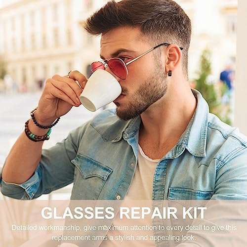 1pair Metal Glasses Arm Replacement Easy Install Glasses Temple for Eyewear Frame and Stylish Metal Parts