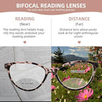 3 Pack Bifocal Reading Glasses for Women, Blue Light Blocking Cat Eye Computer Readers,New No line Bifocal reader Anti UV Ray/Eye Strain/Glare 1.5