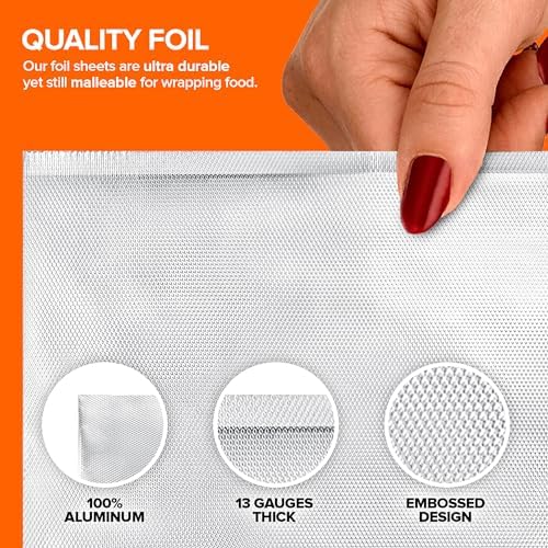 200 Count Pre-Cut Deli Aluminum Wraps – 12" Heavy-Duty Pop-Up, Disposable for Hot Dogs, Sandwiches & Food Service