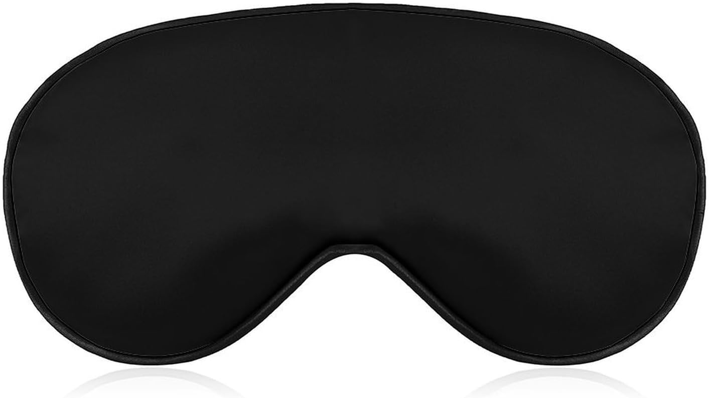 Custom Eye Mask with Personalized Photo/Logo/Text, Customized Soft Eyeshade Blindfold with Adjustable Strap for Men Women Sleep Office Travel, PureBlack