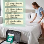 Disposable Bedding Set 2 Pack, Queen Size Portable Bed Sheets Set for Travel, Includes Flat Sheet, Duvet Cover and Pillowcases, Lightweight Disposable Bed Sheets for Hotel and Business Trips