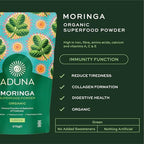 Aduna Organic Moringa Powder | 100% Pure Moringa Leaf for Energy & Immune Support | Natural Vegan Source of Iron, Calcium & Protein | Superfood Powder for Smoothies, Soups, Stews & More | 275g