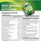 Nutrivein Whole Food Multivitamin for Men & Women – 120 Vegan Multivitamin Caps for Adults – Daily Energy, Immune & Heart Support – Raw Fruit & Veggie Blend + B Vitamins - Not Intended for Kids