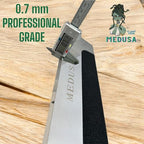 MEDUSA 14" Professional Grade Heli-Arc Welded Stainless Steel Drywall Taping Mud Pan with Non-Slip Grip, Easy Clean Knives 14" And Under, Durable, Built to Last