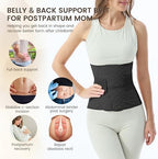 Allaugh Postpartum Belly Band for Women: Abdominal Binder Post Surgery C Section Waist Trainer, Soft Fabric Abdominal Wrap for All Day, Comfort Non-Itchy, After Birth Recovery Easy Put On and Take Off
