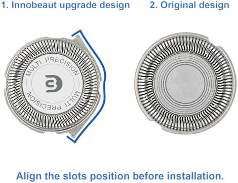 SH30 Replacement Heads Compatible with Philips Norelco 3000, 2000, 1000 Series Shavers and S738 Click and Style, Razor Blades for S1560 Shaver