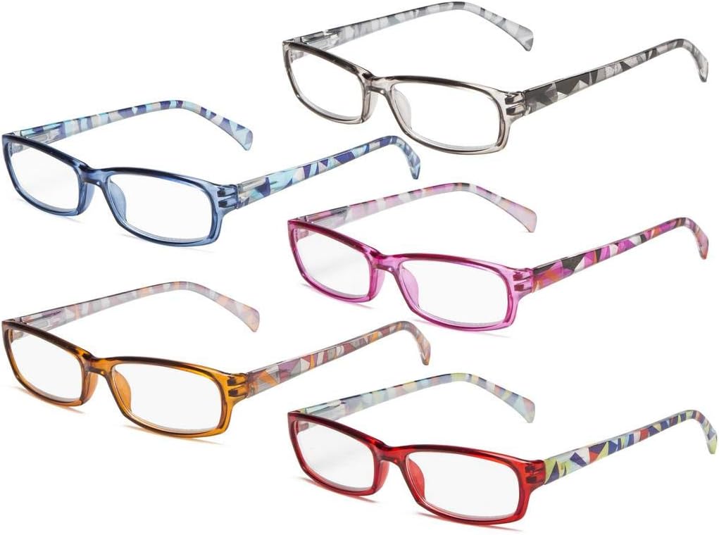 Eyekepper Stylish 5-Pack Ladies Reading Glasses Fashion Readers Women +1.75