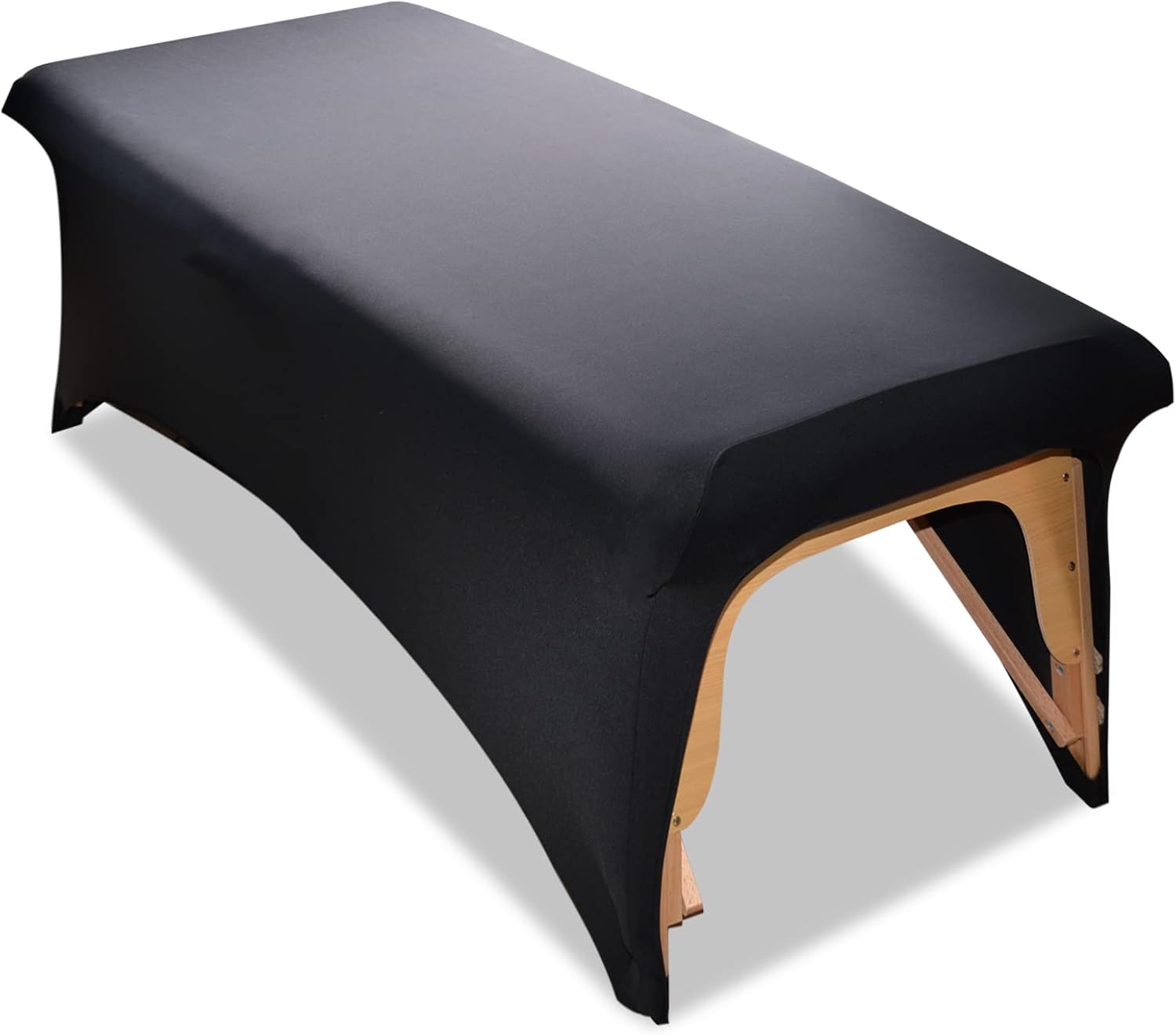 Stretchy Lash Bed Cover for Lash Extension Bed, Protective Spa Treatment Sheet Set for Lash Bed Topper or Massage Bed (Black)