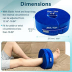 Foot Elevation Pillow Ankle Heel Cushion Wedge Foot Support Elevated Pillow Medical Ankle Foam for Sleeping Bed Sore Ulcer Foot Pressure Leg Rest Pillow After Surgery Recovery (Blue Large, 1 PCS)
