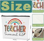 6PCS Teacher Survival Kit Makeup Bag Teacher Gifts for Women Teachers Halloween Christmas Birthday Appreciation Gift for Woman Gifts for Teachers Women Cosmetic Bags