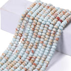 Song Xi 115PCS Shoushan Stone Rondelle Stone Beads, 2x4mm Natural Abacus Disk Gemstone Beads for Jewelry Making, DIY, Bracelet Necklace Earrings and Craft Supplies Making